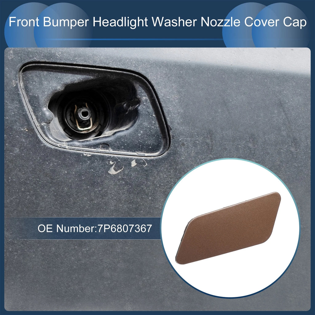Front Left Washer Nozzle Cover Cap for Volkswagen Touareg (2011–2014) Brown