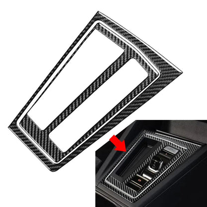 Carbon Fiber Gear Shift Panel Cover Trim for VW Golf MK8 (2020–2024)