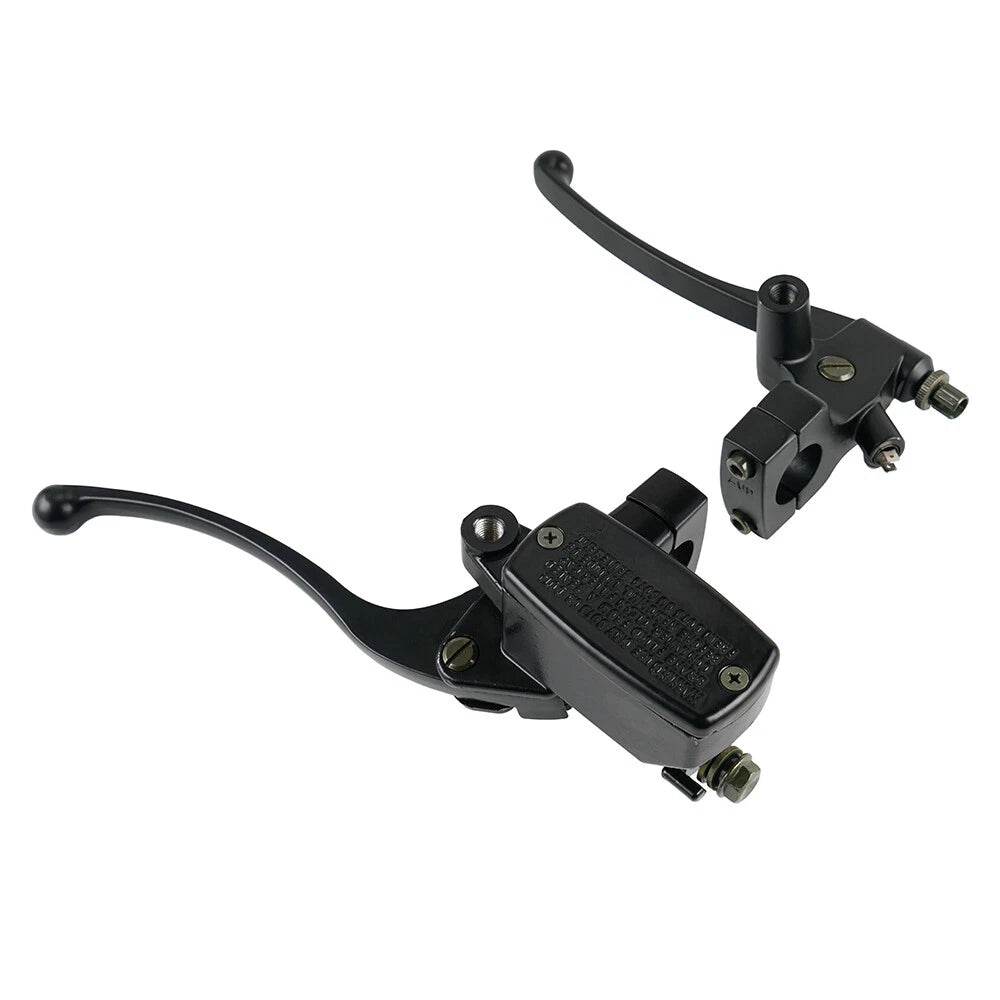 1" Motorcycle Handlebars Hydraulic Brake Master Cylinder & Clutch Lever
