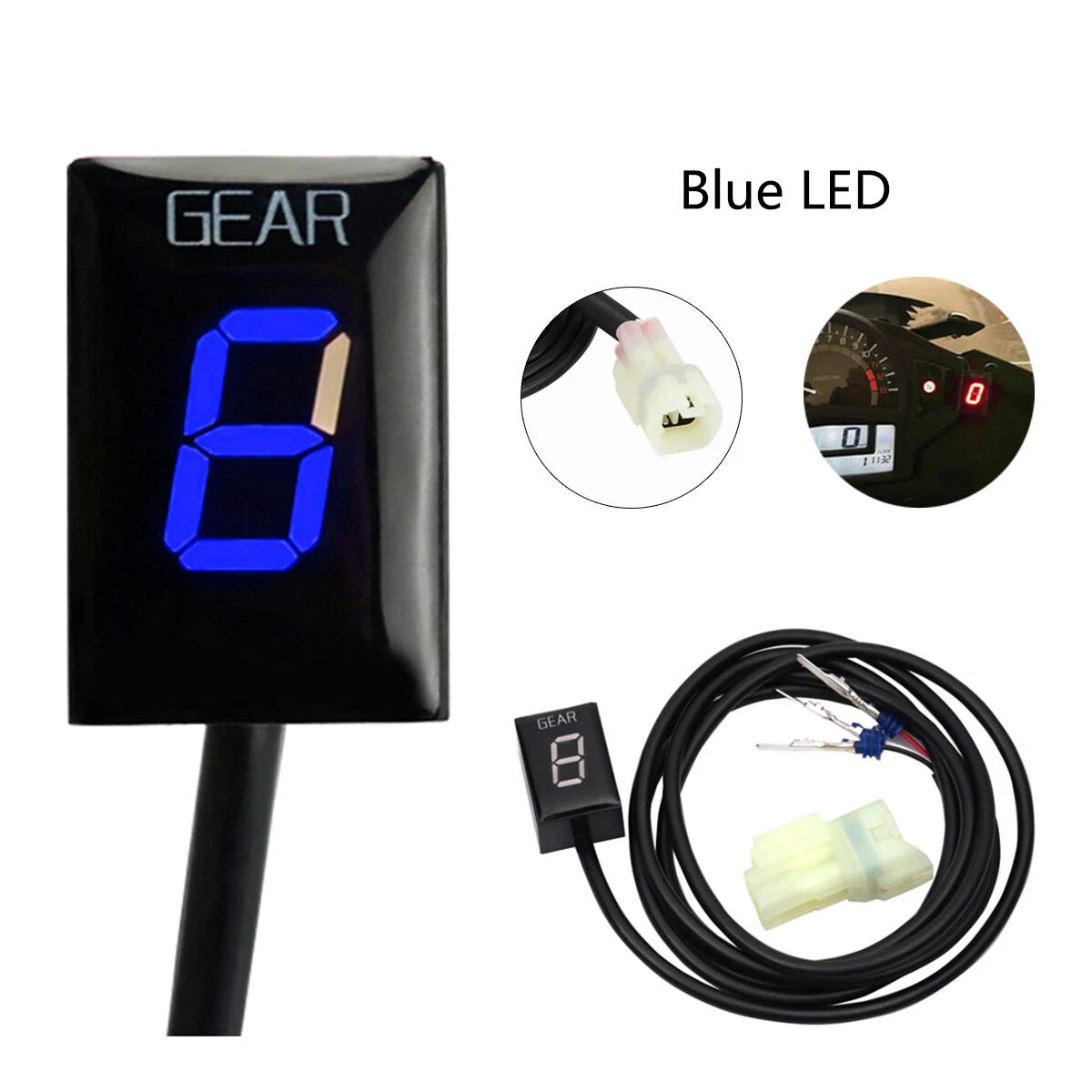 Blue LED Gear Indicator for Honda CBR600RR CBR600F CBR1000RR (2003–2019)