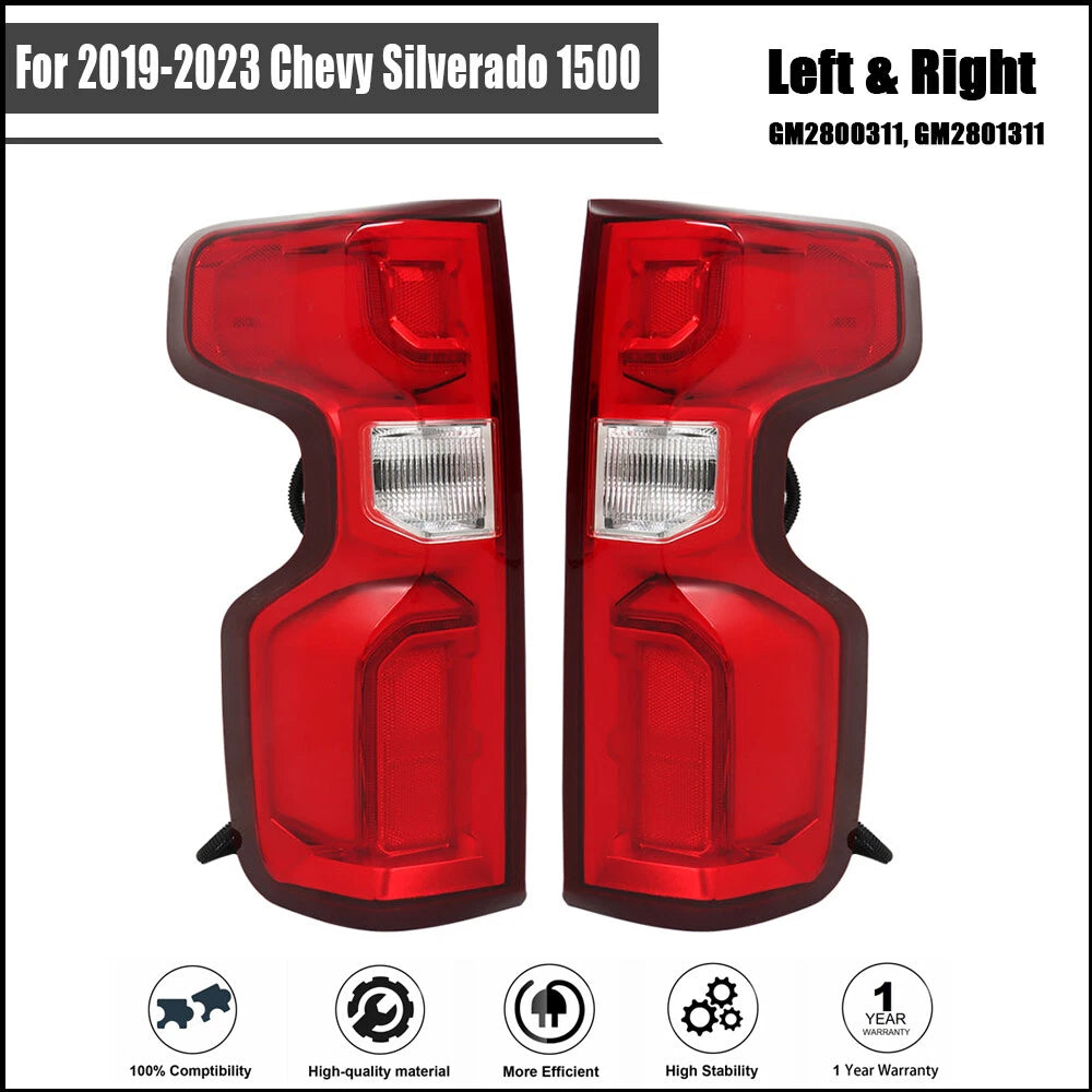 LED Tail Lights for Chevy Silverado 1500 (2019–2023) - Driver + Passenger Side