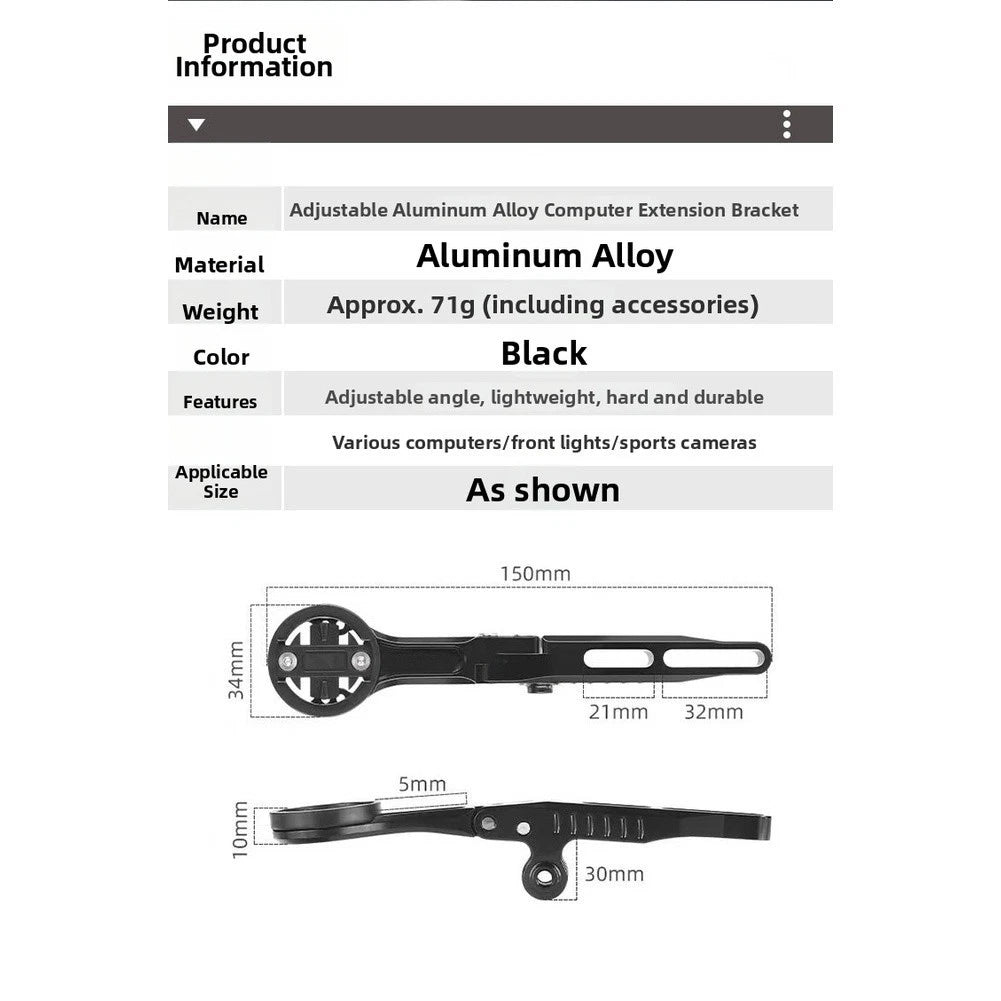Bike Handlebar Extender for Cycling (2010–2023)