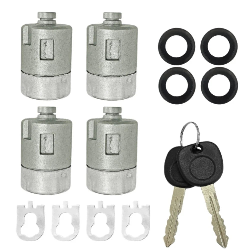 4x Door Lock Cylinder w/ Keys For 01-10 Chevy GMC Express Savana 1500 2500 3500
