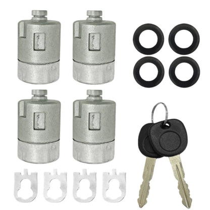4x Door Lock Cylinder w/ Keys For 01-10 Chevy GMC Express Savana 1500 2500 3500