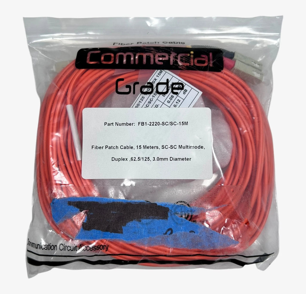 Fiber Patch Cable FB1-2220-SC/SC for Commercial Use (15M)