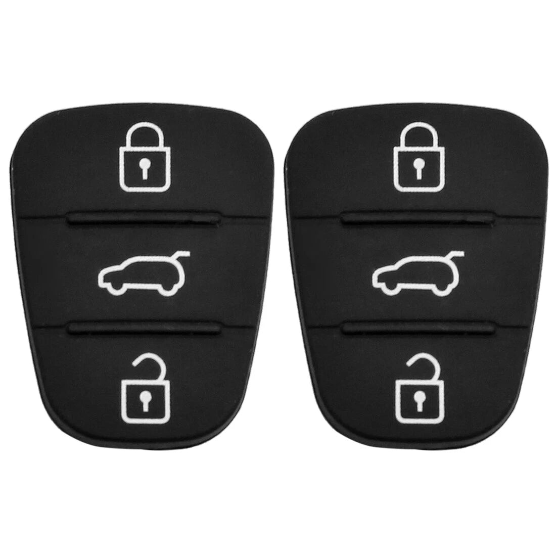 2 Pcs Car Remote Fob Case Insert Rubber Pad Keypad Replacement for Hyundai (2000–2025)