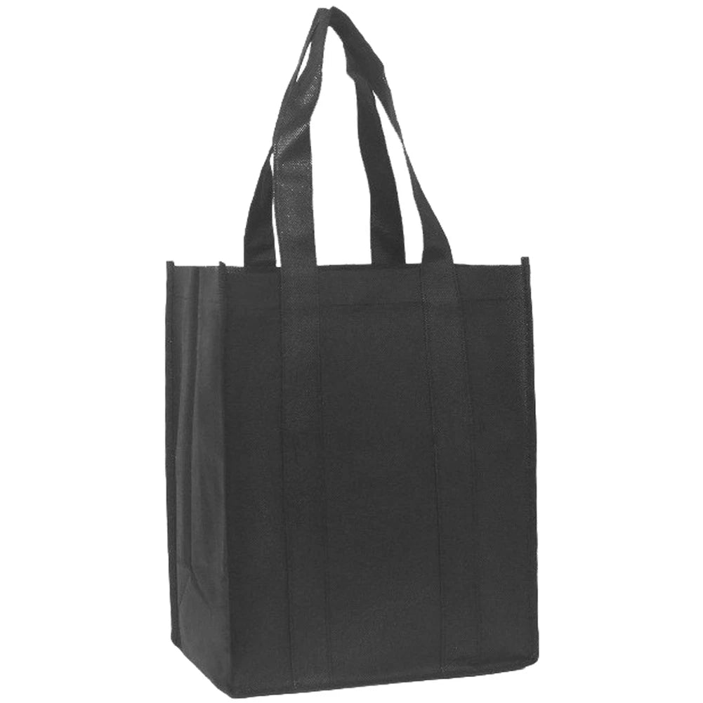 Black Wine Carrier Bag for 1-9 Bottles (18x18x31cm)