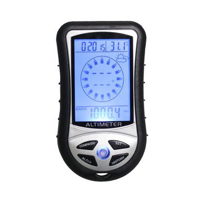 8-in-1 Portable Camping Altimeter Barometer Digital Compass Thermometer