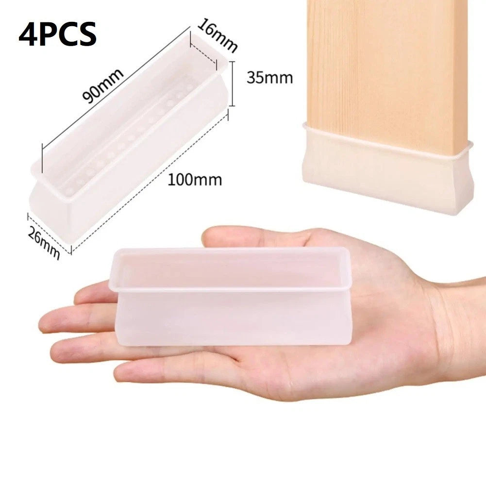 4 Pack Silicone Furniture Leg Protectors Non Slip Noise Reducing Covers