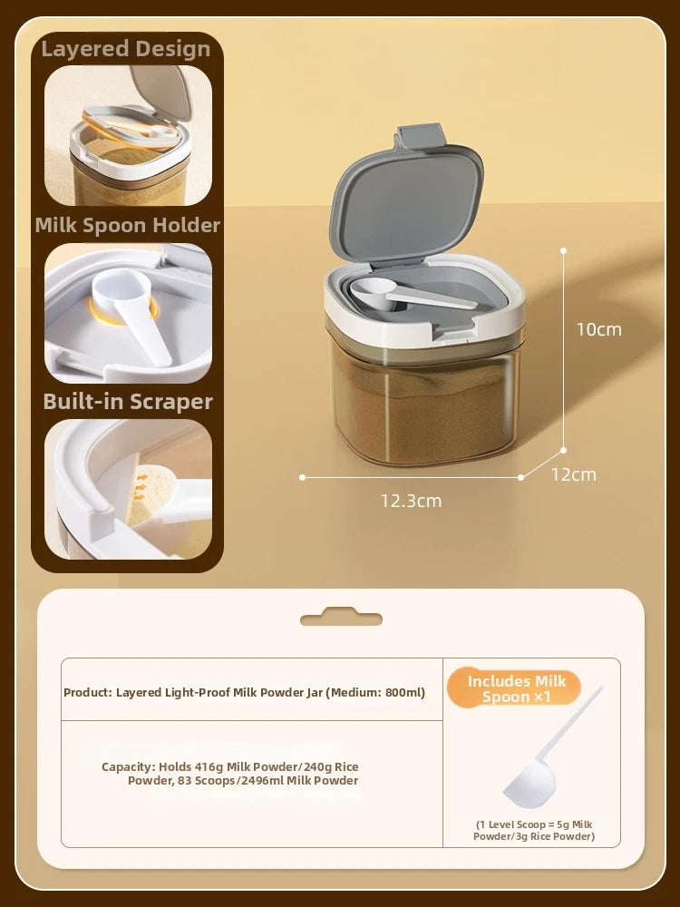 Layered Canister with Measuring Tool for Coffee Use (12.3x12x10cm)