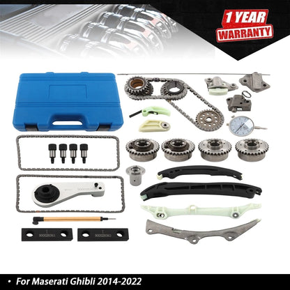 Timing Kit + Tool + VVT Phasers for Maserati Ghibli Quattroporte 3.0L (2014–2022)
