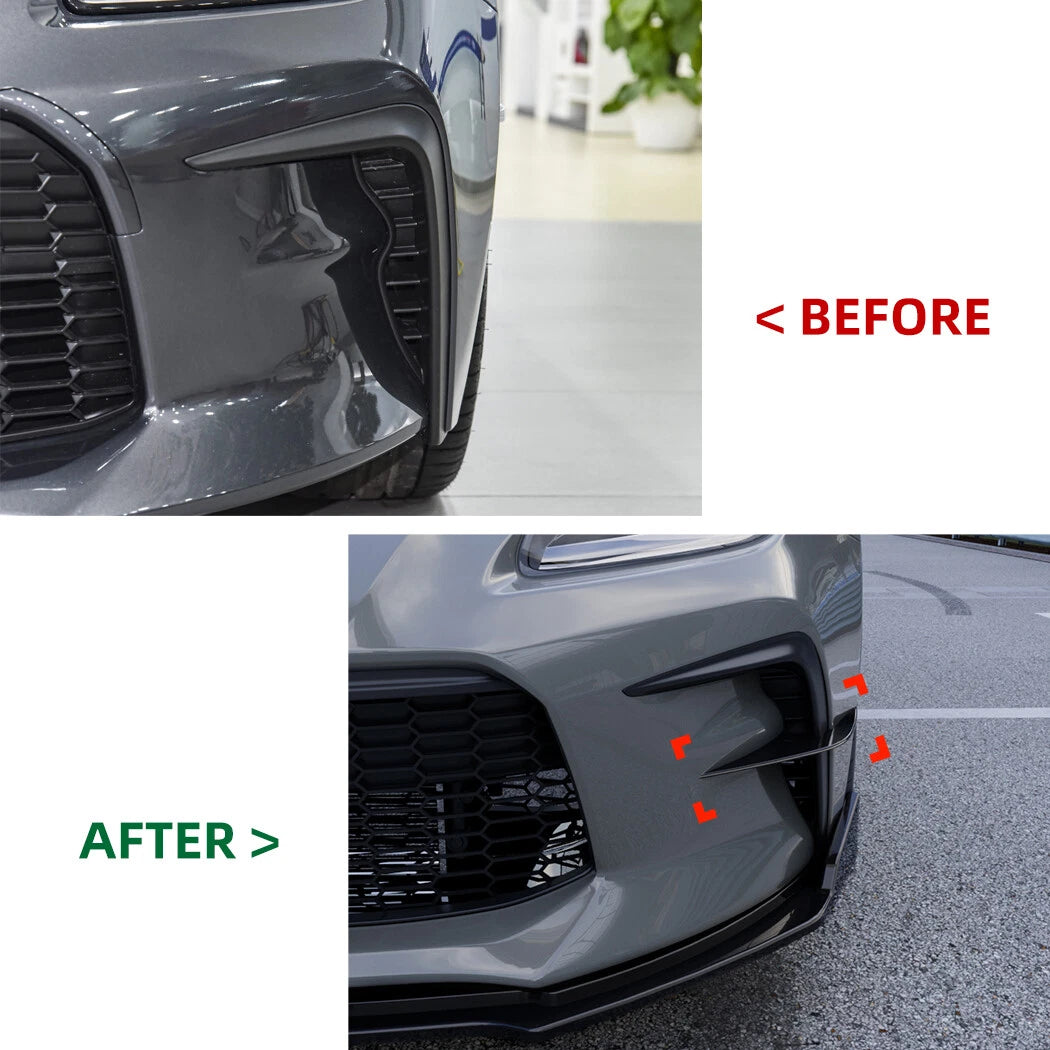 2X Carbon Look ABS Front Bumper Air Outlet Cover Trim for Toyota GR86 (2022–2025)