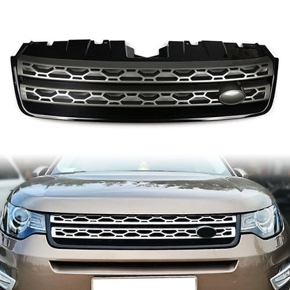 Upper Bumper Mesh Grille for Land Rover Discovery Sport (2015–2019) Black Gloss Gray