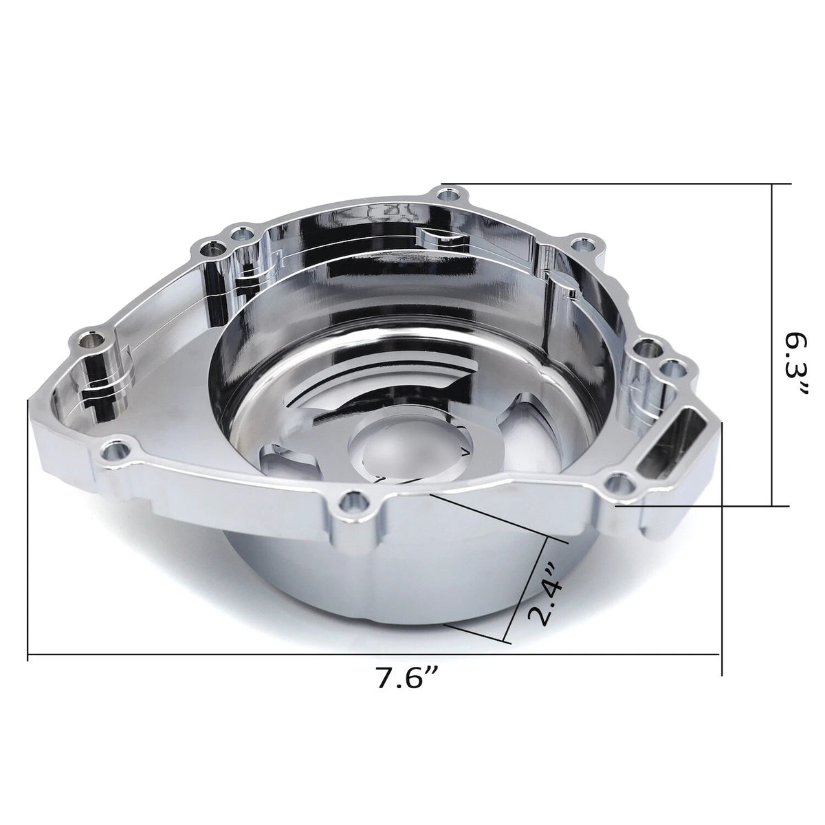 Chrome Clear Stator Engine Cover for Yamaha YZF R1 (2009–2014)