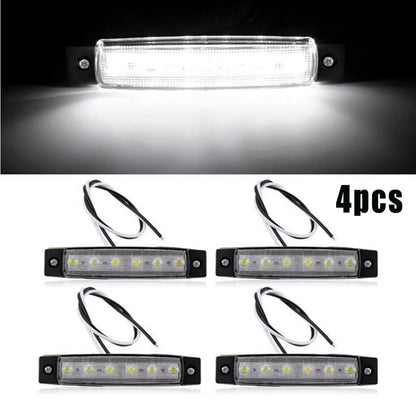 Set of 4 Marine Grade 12V Large Waterproof Cool White LED Courtesy Lights