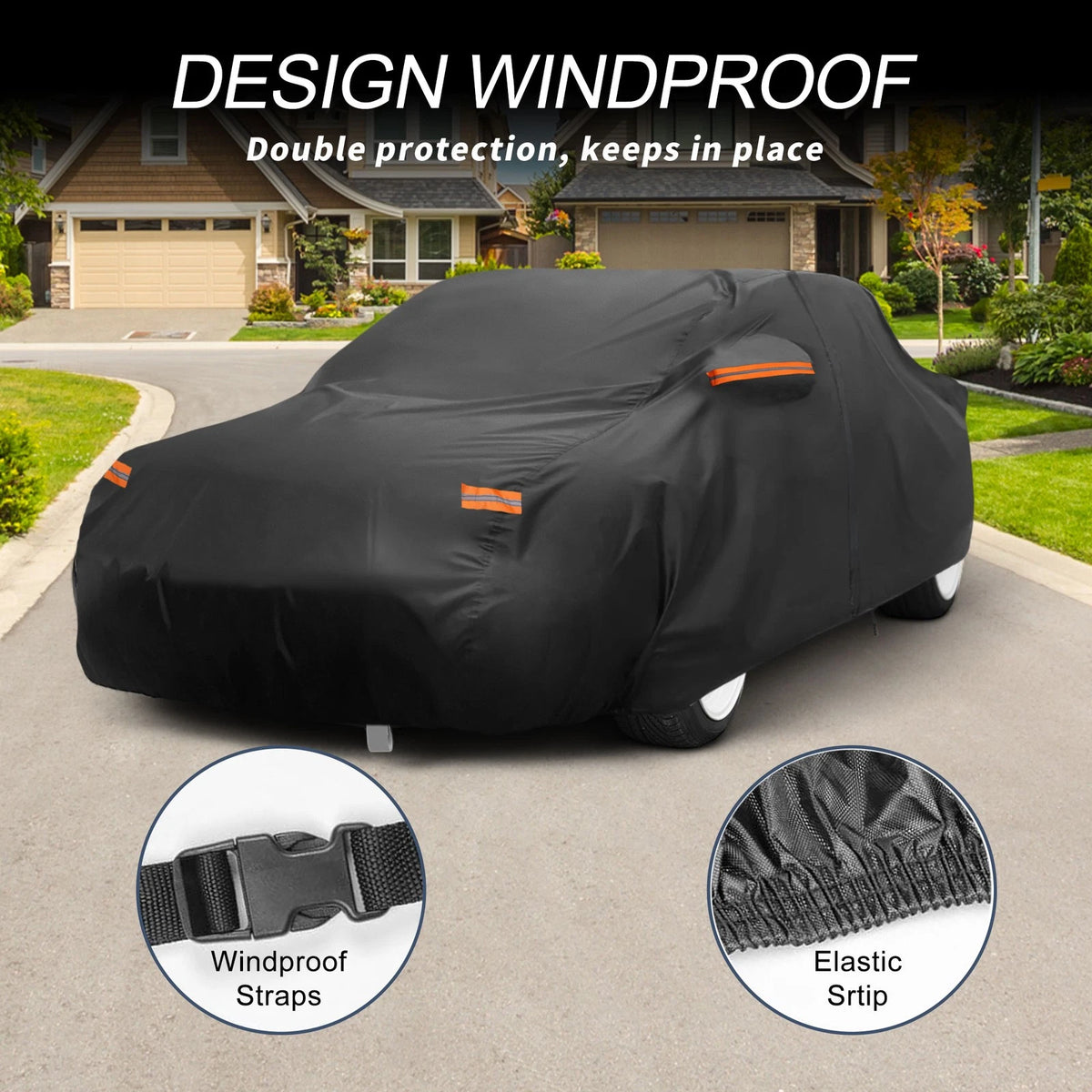 Waterproof Car Cover for Mazda MX-5 Miata (2016–2023) - 210D-PU, Black