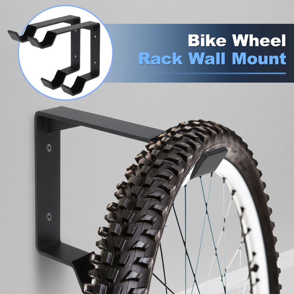 Bike Wheel Rack Wall Mount 2 Pack for Universal Use (Any Check fitment before purchase)