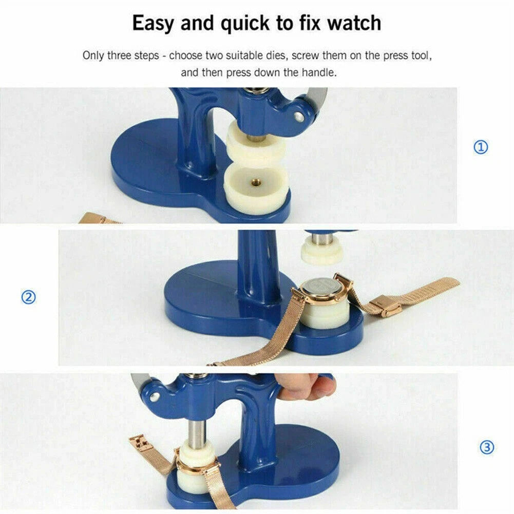 20Pcs Watch Press Tools for Back Case Closure and Crystal Repair