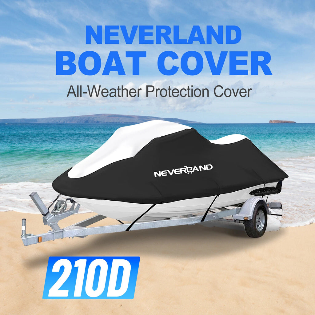 Jet Ski Cover for Neverland (Waterproof UV Protection, Black/Silver)