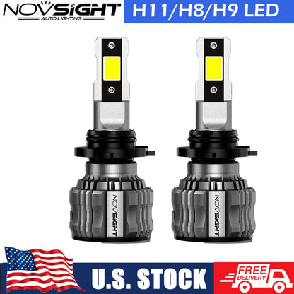 2X H11 H8 H9 LED Headlight Kit Low Beam Bulbs 6500K 30000LM for