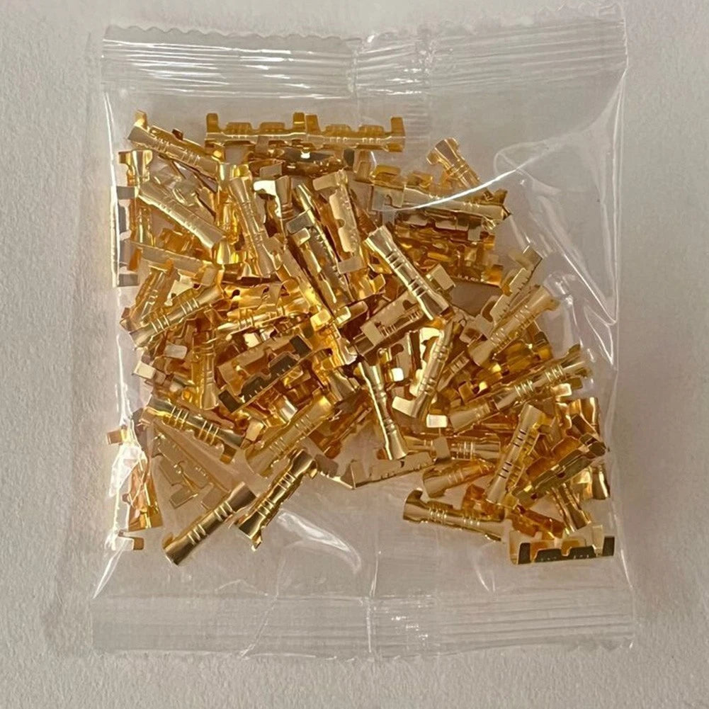 200pcs Brass Crimp Terminals 453U Type for Wire (05MM 15mm²)
