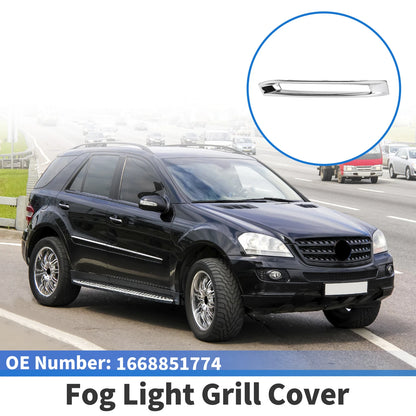 Front Left Fog Light Grill for Mercedes-Benz X166 GL (2013–2019) No.1668851774 Silver Tone