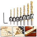 7-Piece Wood Drill Bits Kit 310mm for Woodworking Projects