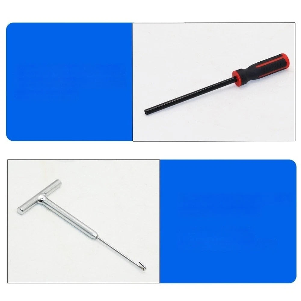 Valve Stem Tool Kit with T-Hook Steel Tools and Nylon Positioning Tubes