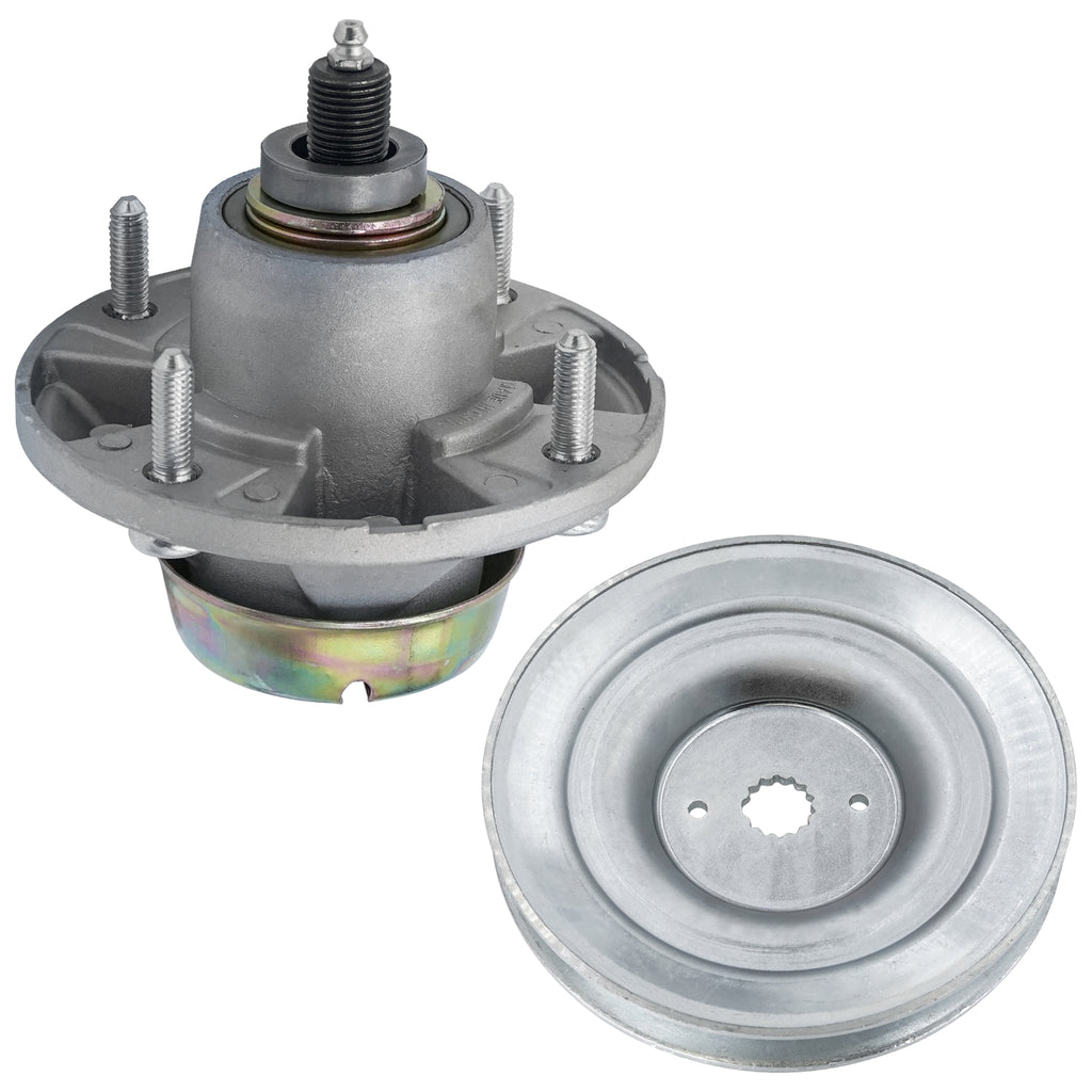 Spindle Assembly with Pulley Replacement for John Deere LT133 LT155 (2000–2009)