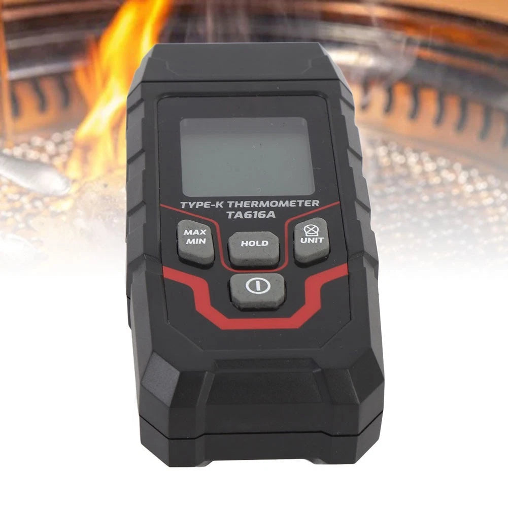 Backlit Digital Thermometer for K-Type Thermocouples (Single Channel)