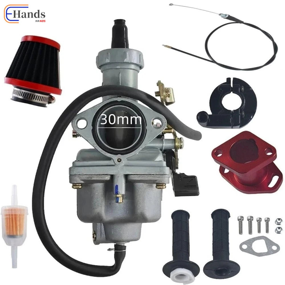 PZ30 Carburetor with Cable Choke for Honda Suzuki Taotao SunL JCL 200cc 250cc ATV