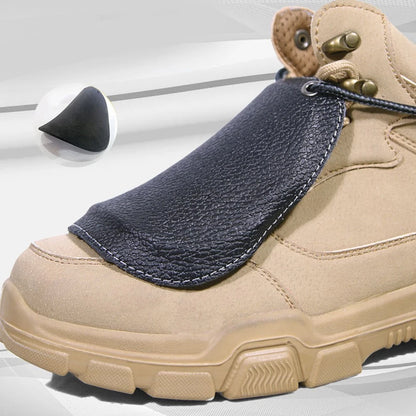 2X Shockproof Leather Shoe Covers for Welders with Insulation Features