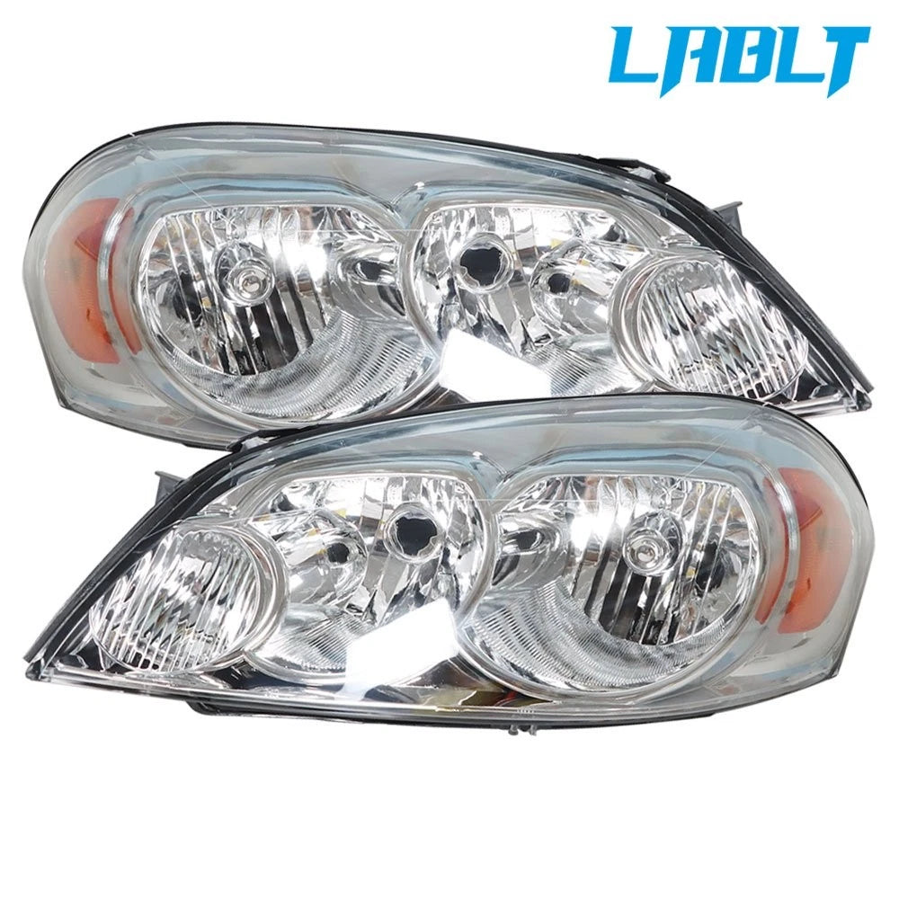 Set of 2 Halogen Headlights for Chevrolet Impala (2006–2016)