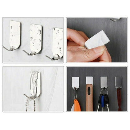 Hanger Wall Hook for Household Supplies (1.5x3.5cm) Silver
