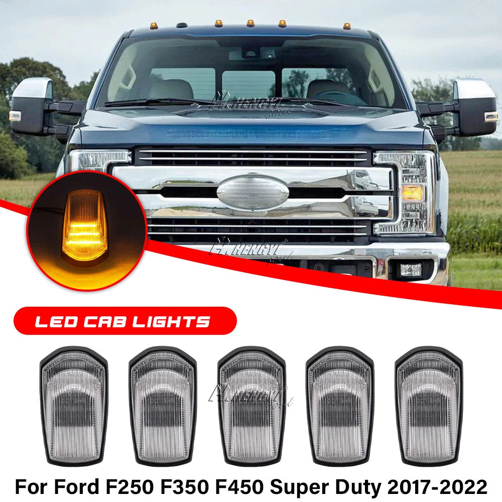 5x LED Cab Roof Marker Light for Ford F-250/350/450/550 Super Duty (2017)