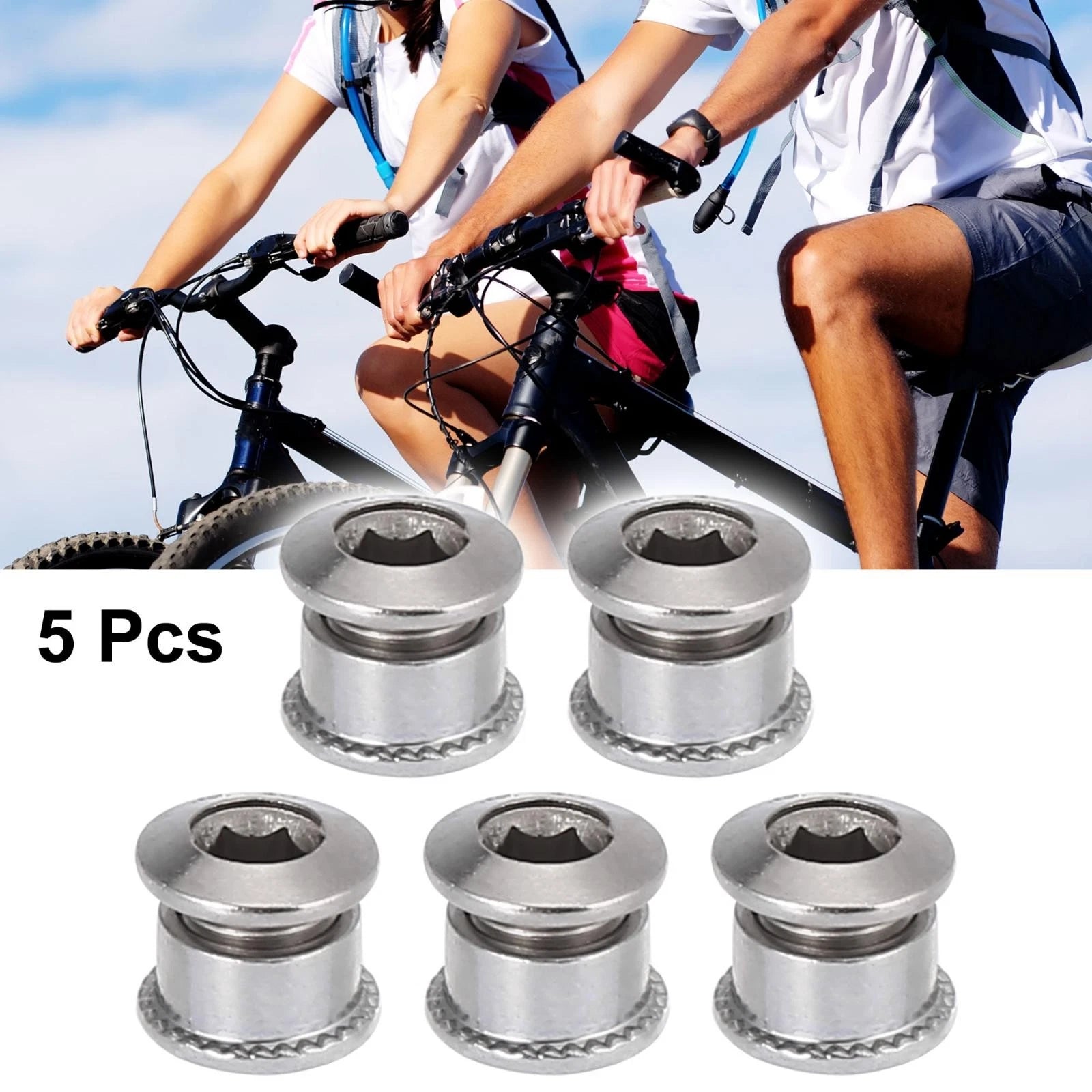Chainring Nuts 5PCS Replacement for Road Bike (Silver) (2008–2019)