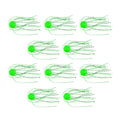 10Pcs Soft Bait with Tentacles for Topmouth Culter (Glow)