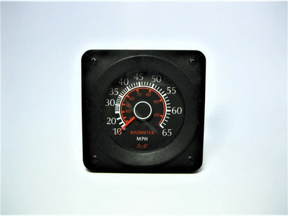 Medallion 4522 Square 4" Black Face Bezel 0-65 MPH Gauge for Outboard