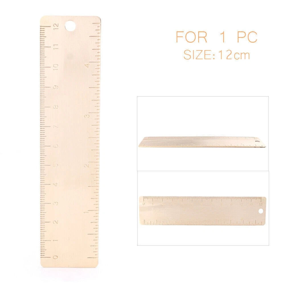 Mini 12CM Brass Caliper Scale Ruler Measuring Tool for