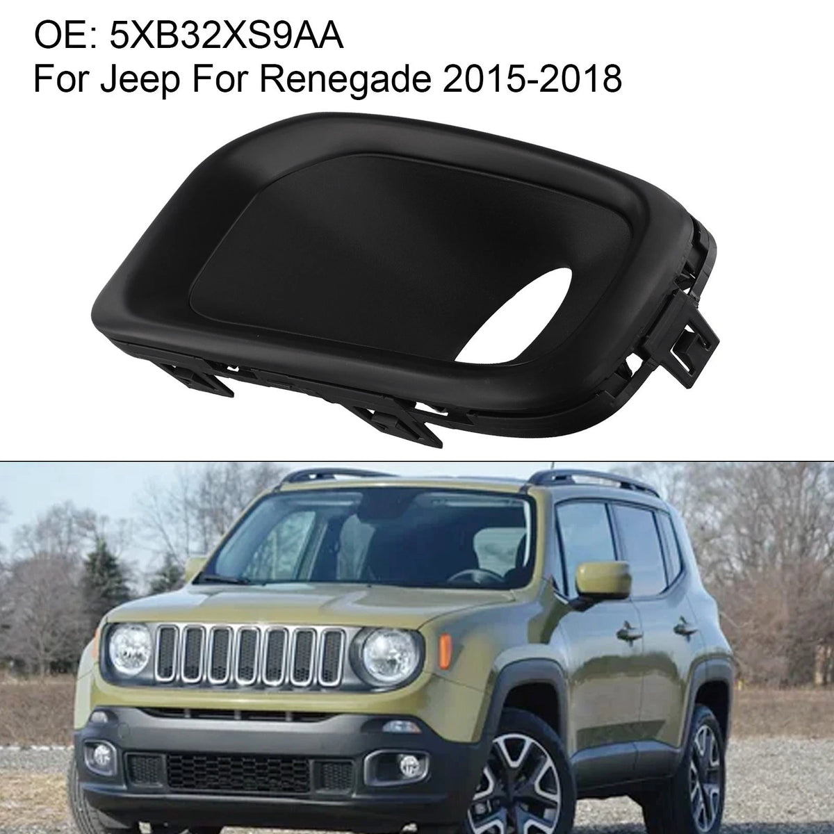 Fog Light Lamp Bezel Cover for Jeep Renegade (2015–2018)