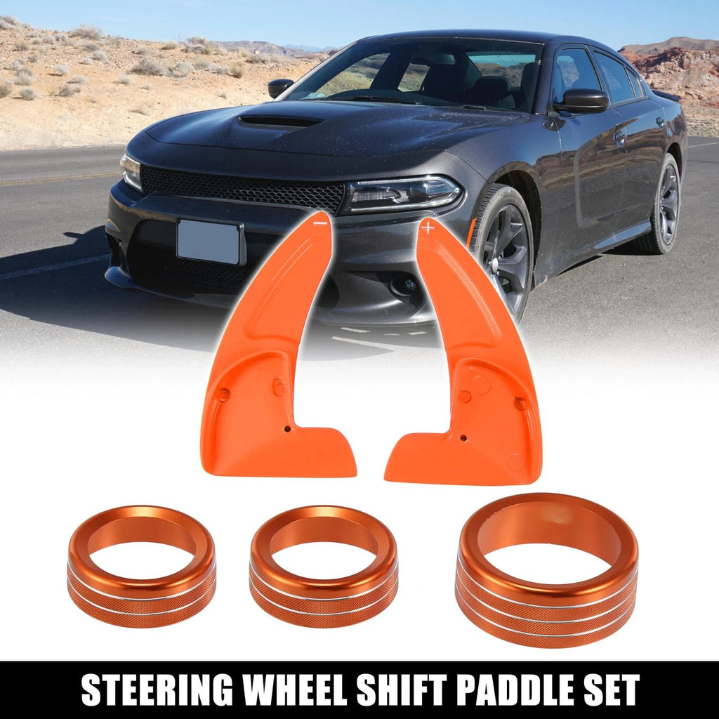 Interior Paddle Shifter AC Volume Knob Cover for Dodge Charger (2015–2023)