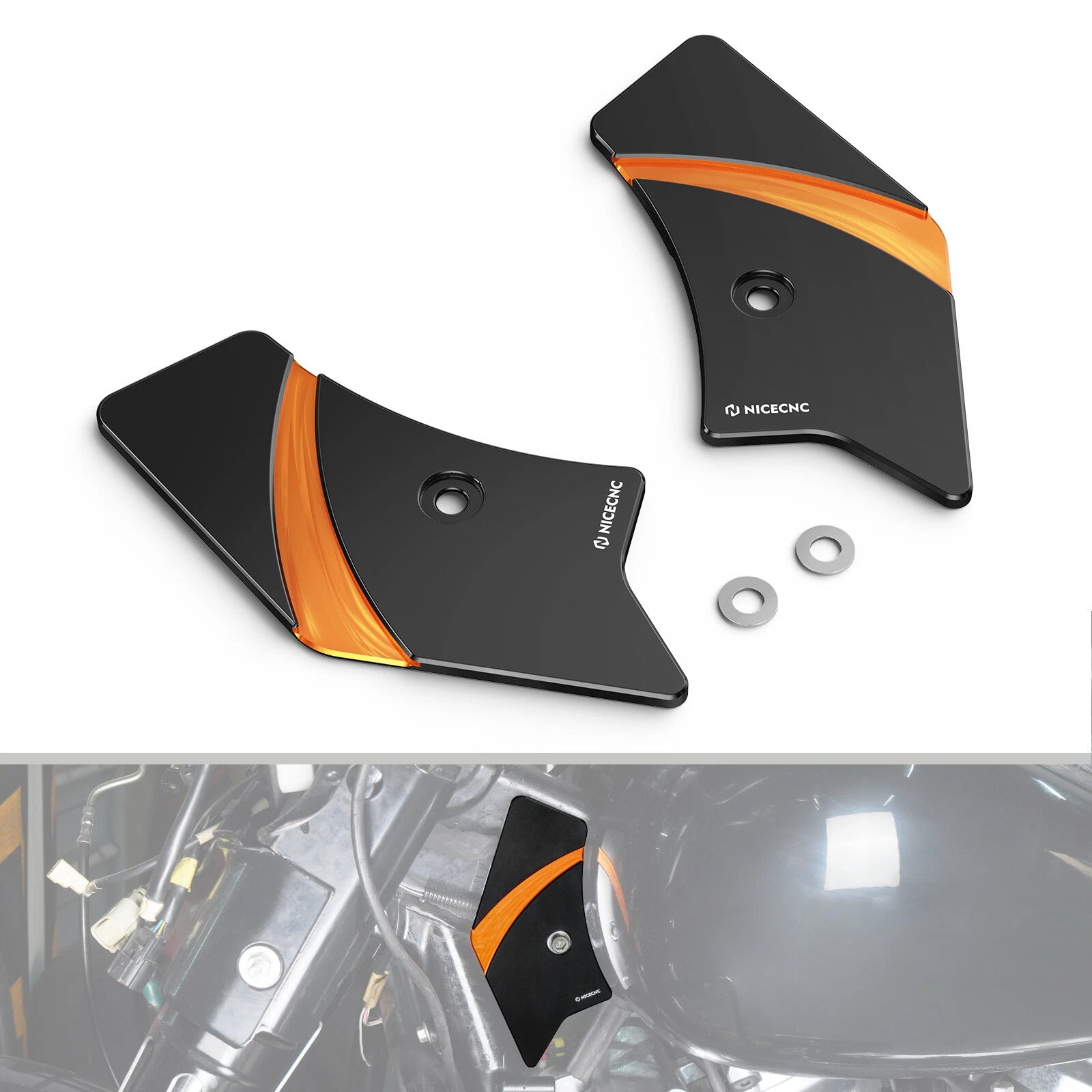 Frame Side Neck Covers Plate for Harley Electra Glide Ultra Classic FLHTCU (2017–2019)