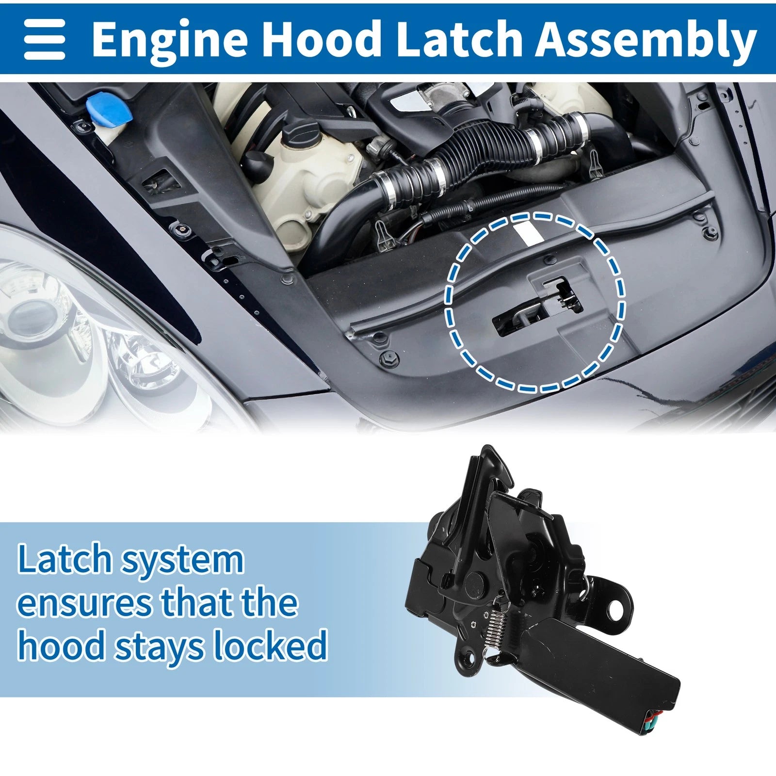 Hood Latch Assembly OEM Replacement for Toyota Camry (2018–2022)