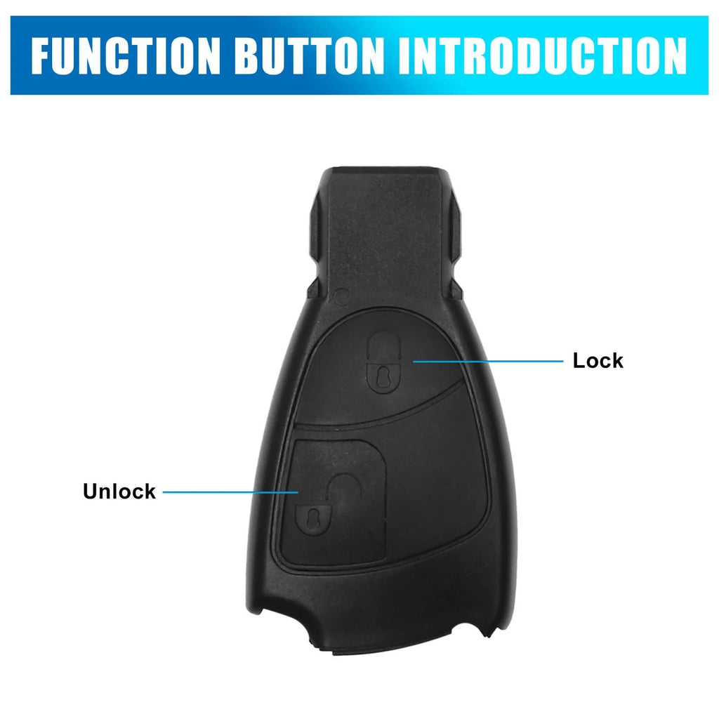 Car Remote Key Fob Shell Case Replacement for Mercedes Benz C E S Class (2005–2019)