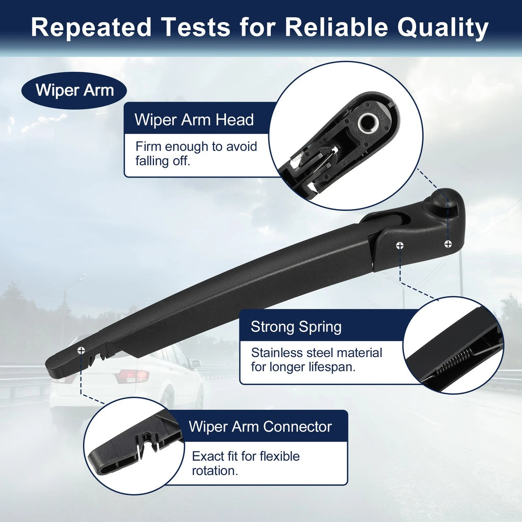 Rear Windshield Wiper Blade Arm Set for Mini Cooper R53 (2002–2006)