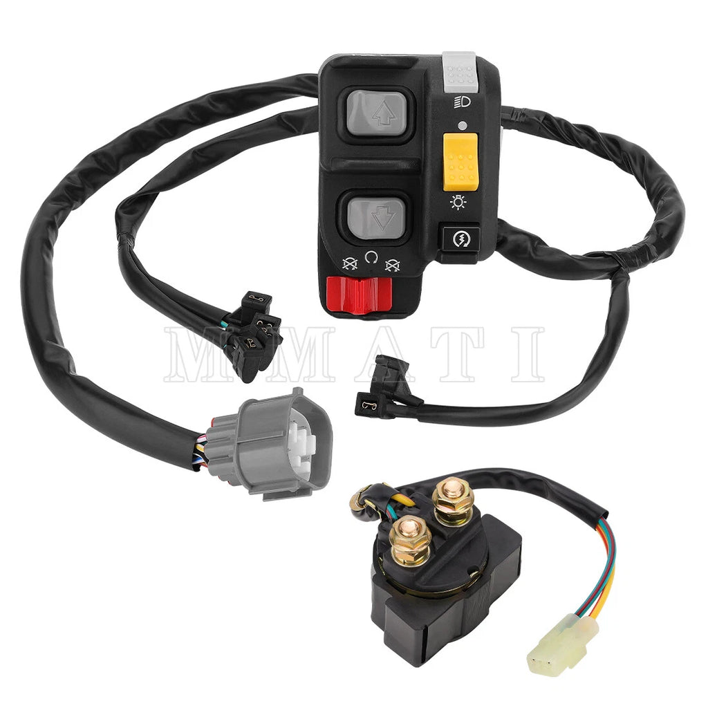 Left Handlebar Switch & Starter Relay Kit for Honda Rancher 420 TRX420 (2007–2013)