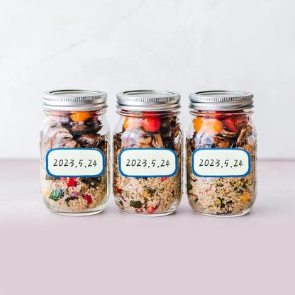 Set of 4 Roll Stickers for Kitchen Canisters and Toy Bins