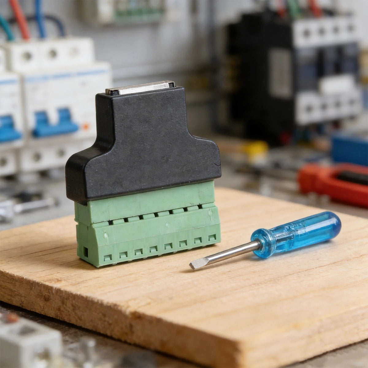 8 Pin RJ45 Green Screw Adapter with Screwdriver for Easy Installation