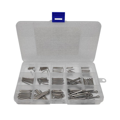 Assorted Cotter Pin Kit 150 Pieces 15 Sizes for M3 Carbon Steel