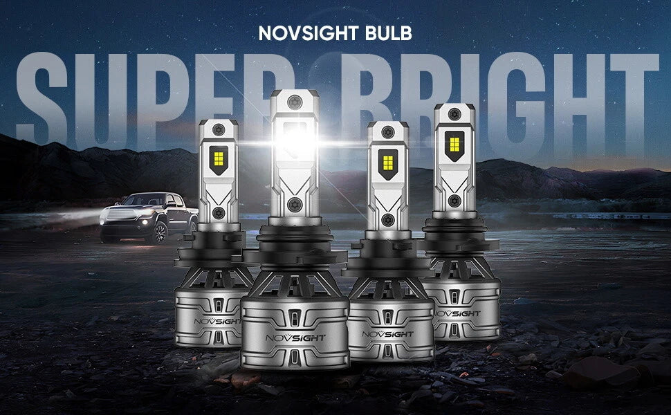 4X 9005 H11 LED Headlight Bulbs for NOVSIGHT (6500K)